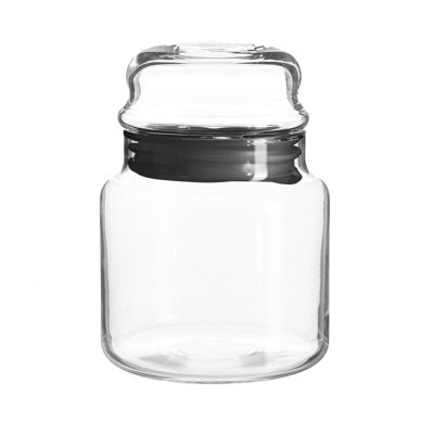 Tarro de almacenamiento de vidrio LAV Sera - 635 ml - Negro