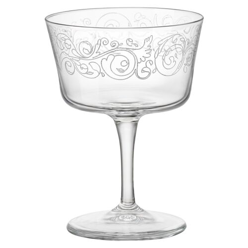 Liberty 220ml Bartender Novecento Glass Champagne Saucer - By Bormioli Rocco