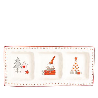 Nicola Spring Weihnachts-Snackteller – 32 cm – Patchwork