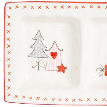 Assiette à Snack de Noël Nicola Spring - 32 cm - Patchwork 7