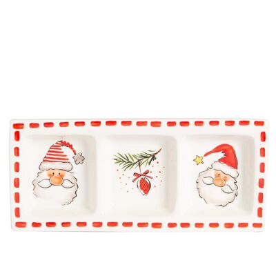 Piatto snack natalizio Nicola Spring - 32 cm - Babbo Natale