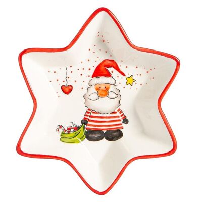 Nicola Spring Weihnachtsstern-Servierplatte – 18 cm – Weihnachtsmann