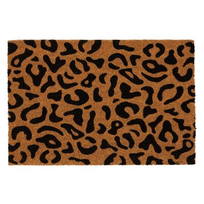 Nicola Spring Kokosfaser-Fußmatte – 60 x 40 cm – Leopard