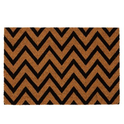 Nicola Spring Coir Door Mat - 60 x 40cm - Zig Zag