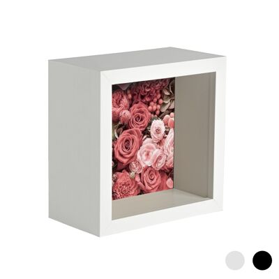 Nicola Spring Marco de fotos con caja profunda - 4 x 4 - Blanco