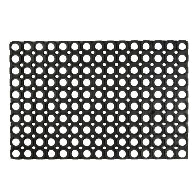Nicola Spring Robuste Gummi-Fußmatte – 60 x 40 cm – Schwarz