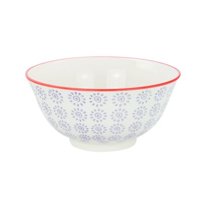 Nicola Spring Patterned Cereal Bowl - 152mm - Purple and Red