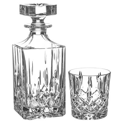 Set di decanter e bicchieri per whisky Orchestra da 5 pezzi in cristallo RCR