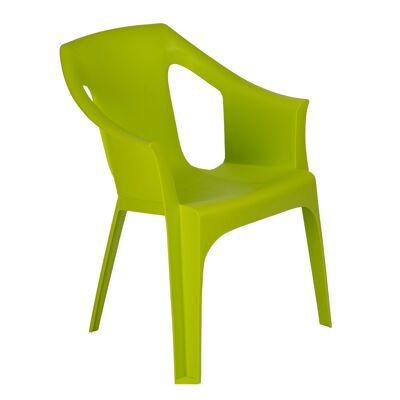 Silla de plástico de diseño para exterior/interior Resol "Cool" - Verde