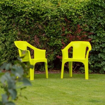 Chaise de jardin design extérieur/intérieur Resol "Cool" en plastique - Vert 2