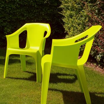 Chaise de jardin design extérieur/intérieur Resol "Cool" en plastique - Vert 3