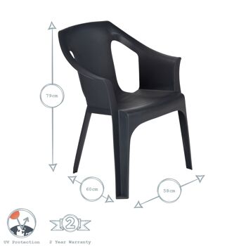 Chaise de jardin design extérieur/intérieur Resol "Cool" en plastique - Vert 6