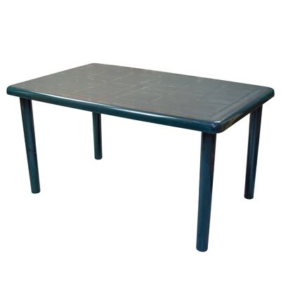 Table de jardin rectangulaire d'extérieur Resol Olot - Plastique vert - 140 x 90 cm