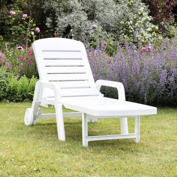 Chaise longue pliante Resol Palamos - Plastique blanc 2