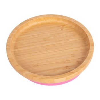 Assiette ronde à ventouse en bambou pour enfants Tiny Dining 11