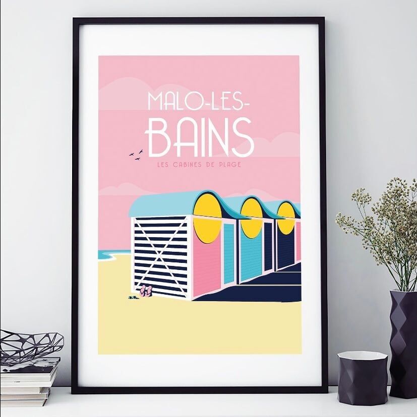 POSTER 40 CM x 60 CM MALO LES BAINS