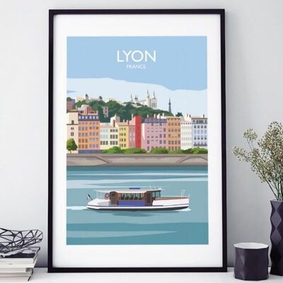 LYON POSTER VIEW IN 60 CM BY 40 CM