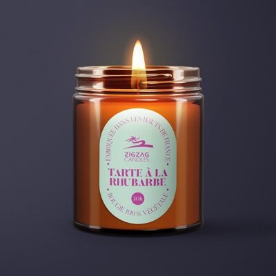 RHUBARB PIE VEGETABLE CANDLE IN APHOTICARY JAR