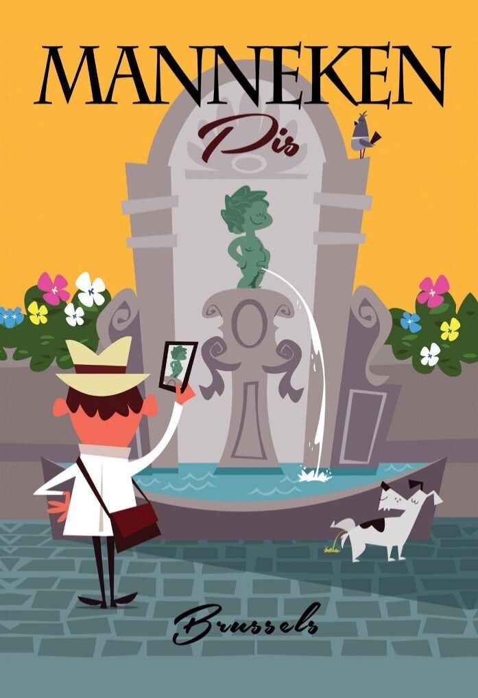 CARTOLINA MANNEKEN PIS BRUXELLES (BELGIO)