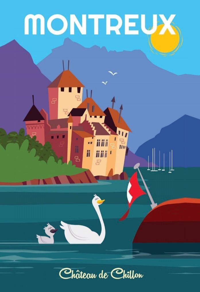 POSTCARD MONTREUX SWITZERLAND