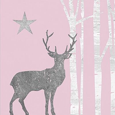 Mystic Deer plata rosado 33x33 cm