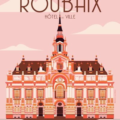 ROUBAIX CITY HALL POSTCARD