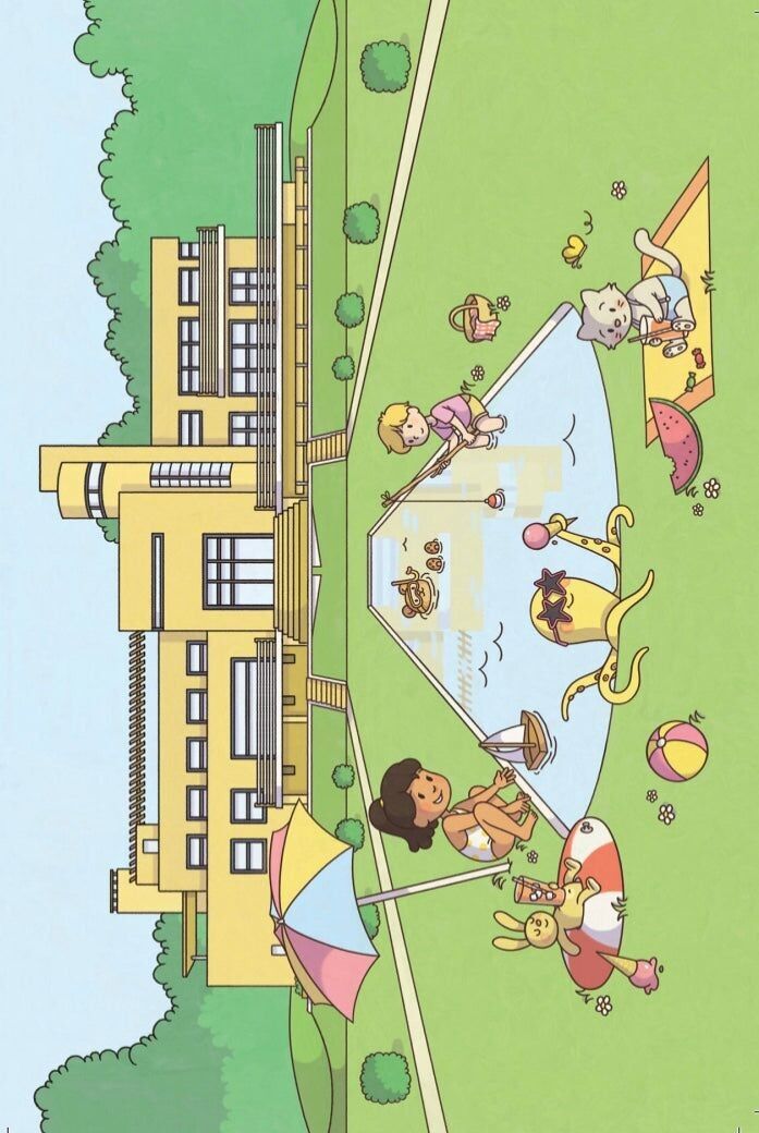 VILLA CAVROIS KINDERPOSTKARTE