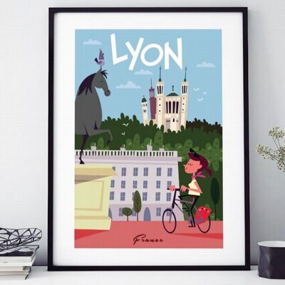 POSTER 18 CM BY 24 CM LYON PLACE BELLECOUR