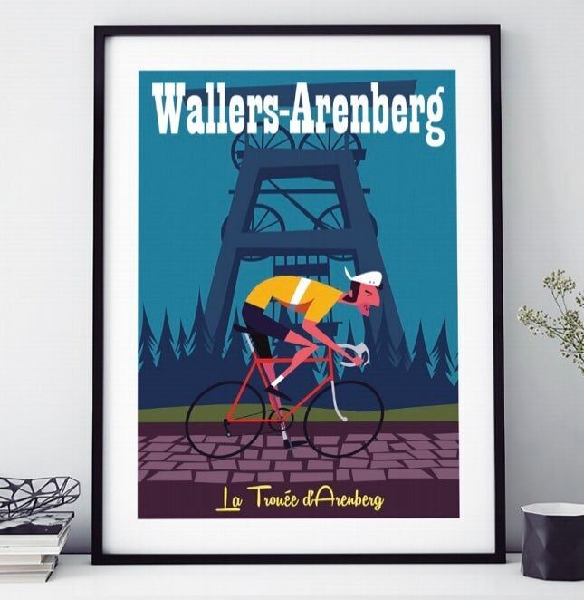 POSTER 18 CM x 24 CM PARIS-ROUBAIX WALLERS-ARENBERG
