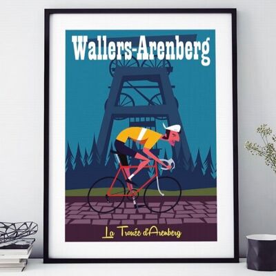 CARTEL 18 CM POR 24 CM PARIS-ROUBAIX WALLERS-ARENBERG