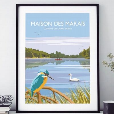 AFFICHE 18 CM PAR 24 CM  MAISON DES MARAIS