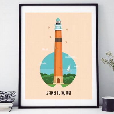 POSTER 18 CM BY 24 CM LE TOUQUET LIGHTHOUSE