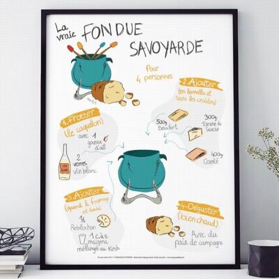CARTEL 18 CM POR 24 CM FONDUE DE SABOYA