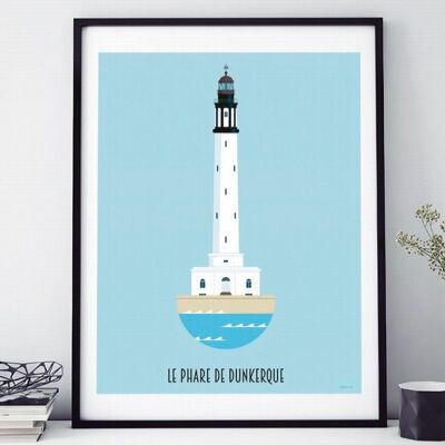 POSTER 18 CM BY 24 CM DUNKIRK LIGHTHOUSE