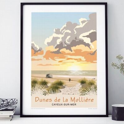 AFFICHE 18 CM PAR 24 CM LES DUNES DE LA MOLLIÈRE