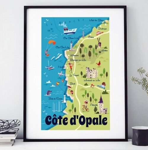 AFFICHE 18 CM PAR 24 CM CÔTE D'OPALE LA CARTE