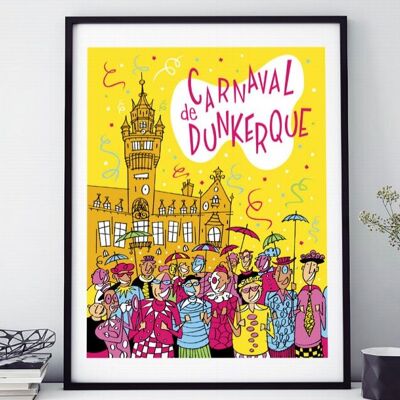 AFFICHE 18 CM PAR 24 CM CARNAVAL DE DUNKERQUE