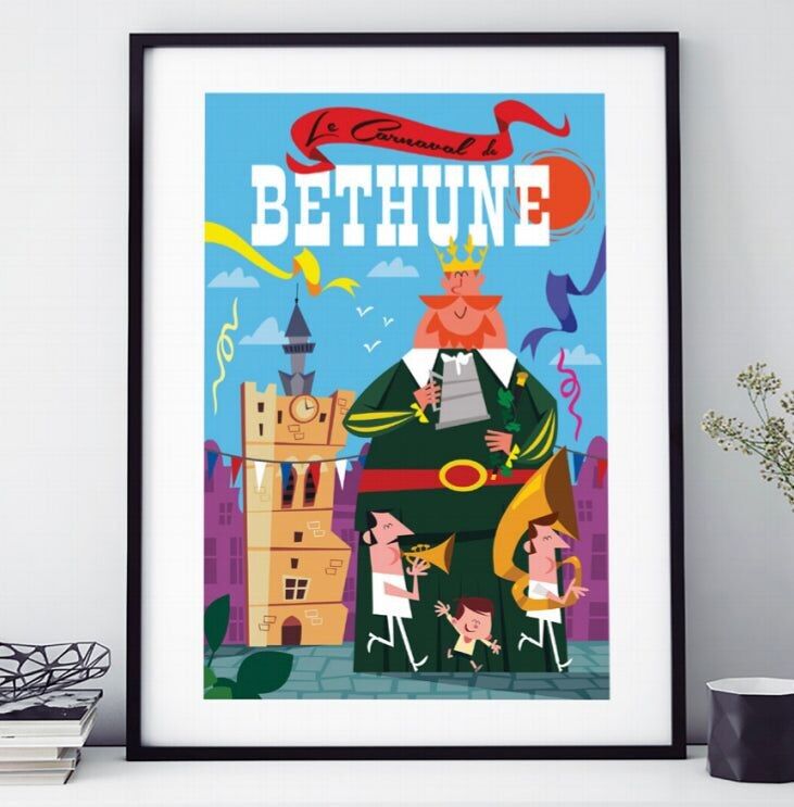 POSTER 18 CM x 24 CM KARNEVAL VON BETHUNE