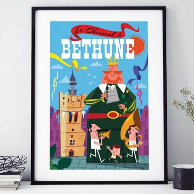 POSTER 18 CM PER 24 CM CARNEVALE DI BETHUNE