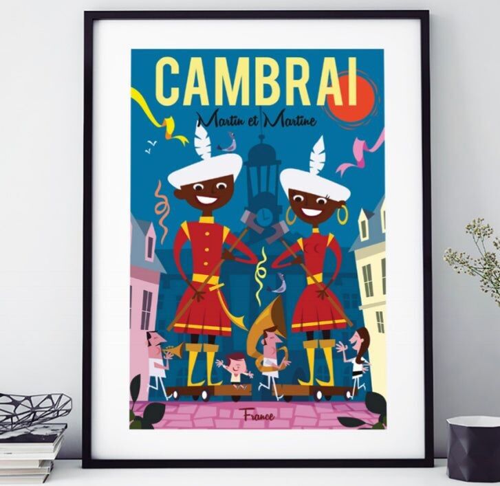 POSTER 18 CM x 24 CM CAMBRAI MARTIN ET MARTINE