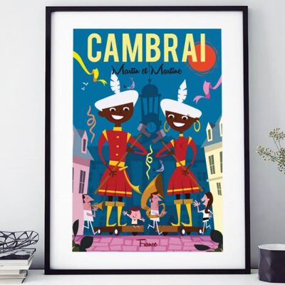 POSTER 18 CM x 24 CM CAMBRAI MARTIN ET MARTINE