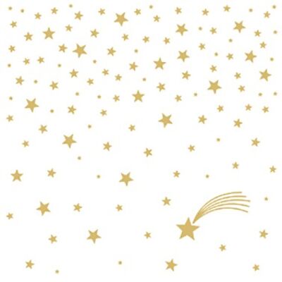 Estrella fugaz oro blanco 33x33 cm