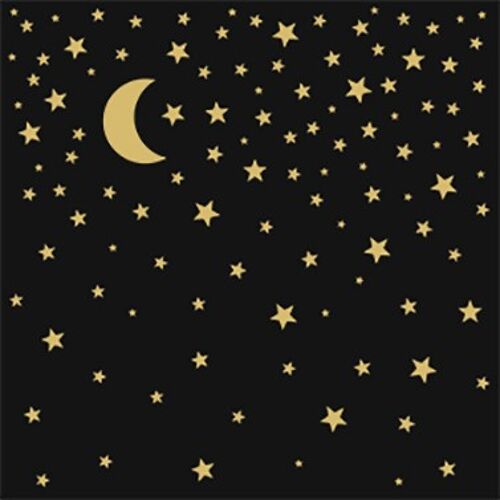 Moonlight black gold 33x33 cm