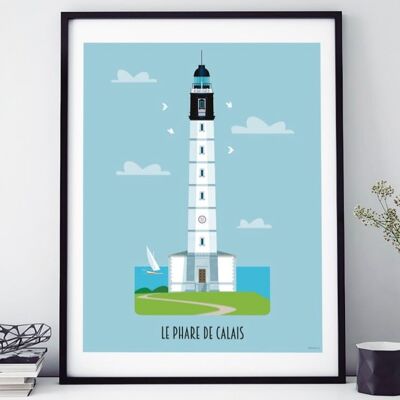 POSTER 18 CM BY 24 CM THE CALAIS LIGHTHOUSE