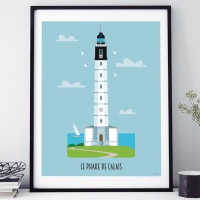 AFFICHE 18 CM PAR 24 CM LE PHARE DE CALAIS