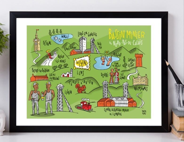 POSTER 18 CM x 24 CM DIE KARTE DES BERGBEBECKS