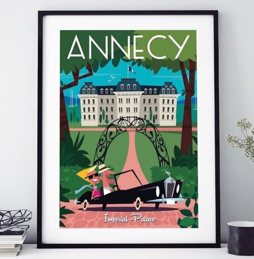 AFFICHE 18 CM PAR 24 CM ANNECY PALACE IMPERIAL