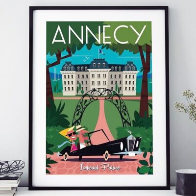 AFFICHE 18 CM PAR 24 CM ANNECY PALACE IMPERIAL