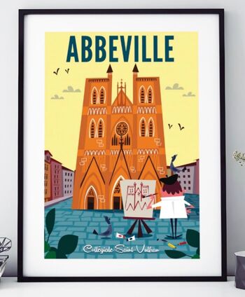 AFFICHE 18 CM PAR 24 CM ABBEVILLE ARTISTE