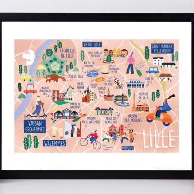 LILLE MAP POSTER